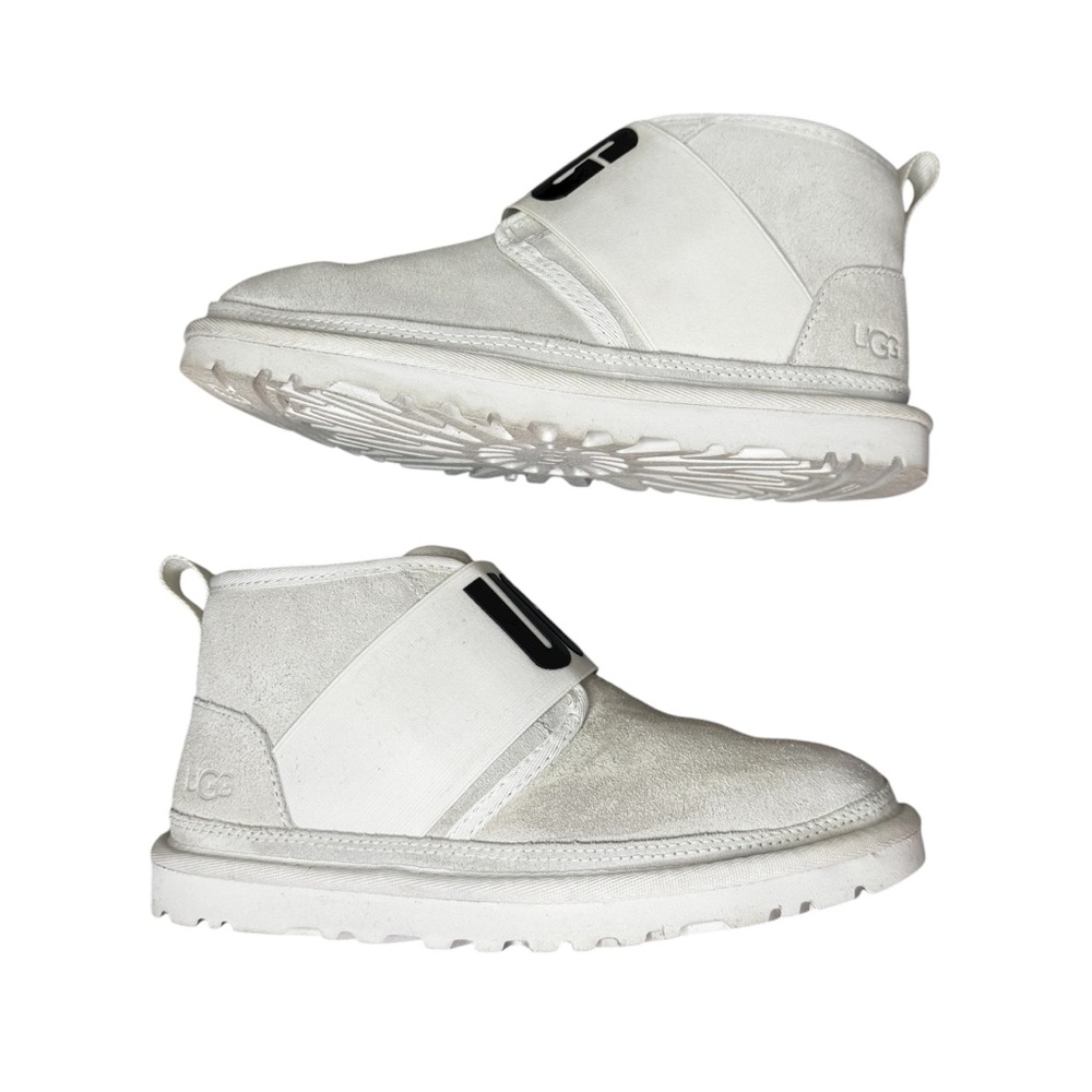 UGG White Neumel II Graphic Lined Ankle Boots With Box size 6